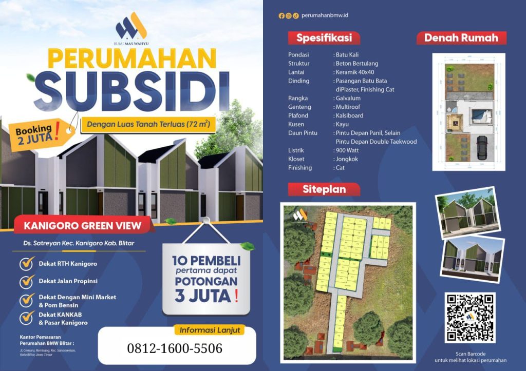perumahan subsidi blitar (poster kanigoro green view)